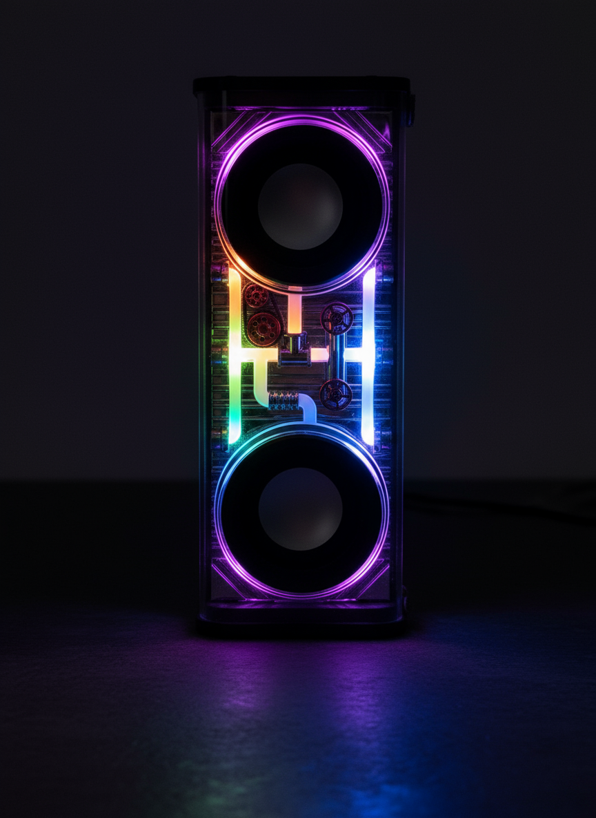 Speaker Bluetooth RGB LED Trasparente - SmartGear